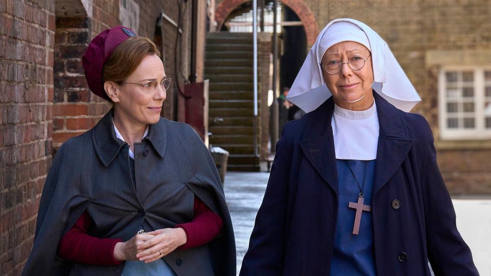 Call the Midwife s13,07-01-2024,1,Shelagh Turner (LAURA MAIN) and Sister Julienne (JENNY AGUTTER)