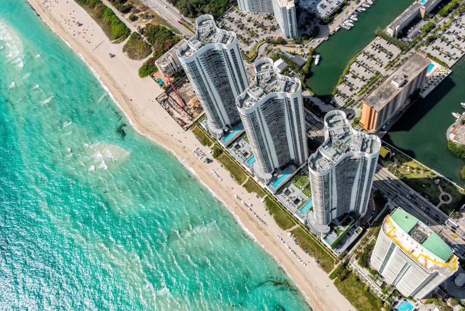 Aerial view of South Beach, Miami