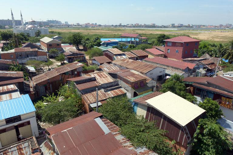 The Boeung Kok lake community in Phnom Penh on November 12, 2014