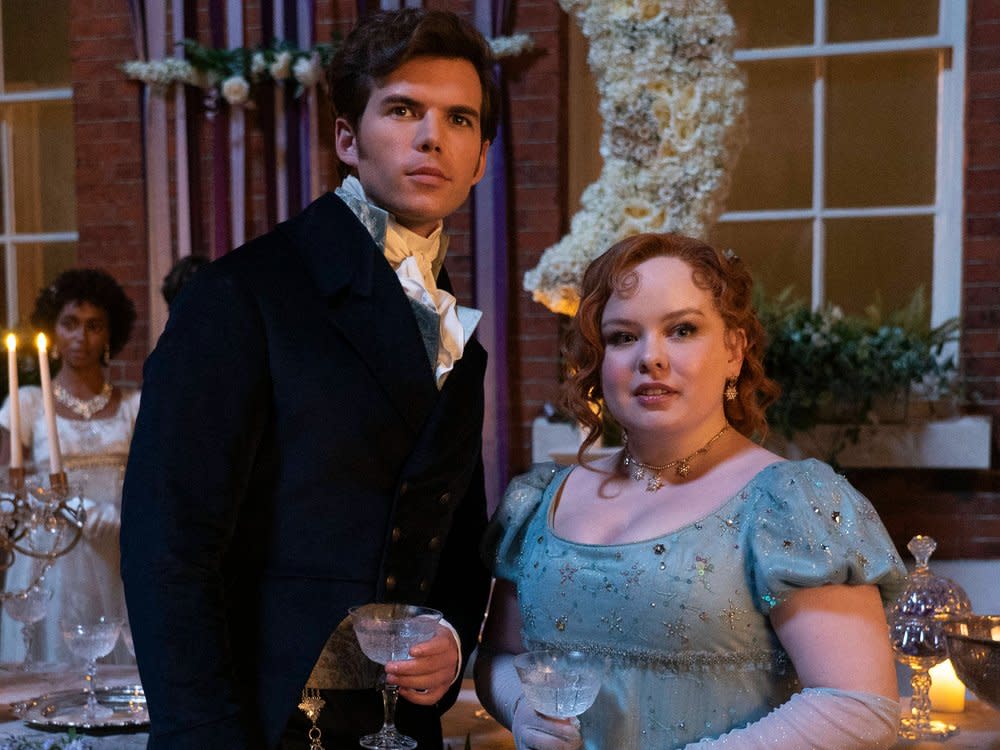 Staffel drei von "Bridgerton" dreht sich um die Beziehung zwischen Penelope Featherington (Nicola Coughlan) und Colin Bridgerton (Luke Newton). (Bild: imago/ZUMA Press)