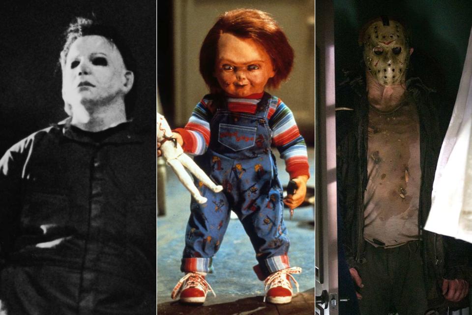 <p>Fotos International/Getty, United Artists/Getty, New Line Cinema/Courtesy Everett Collection</p> Michael Myers, Chucky and Jason Voorhees