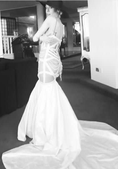 In true Imogen style, the gown was very daring. Source: Instagram