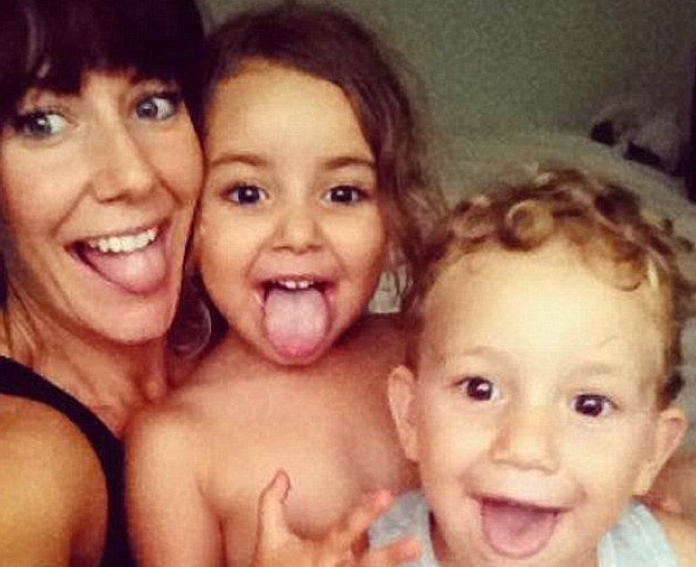 Sally Faulkner and her children.