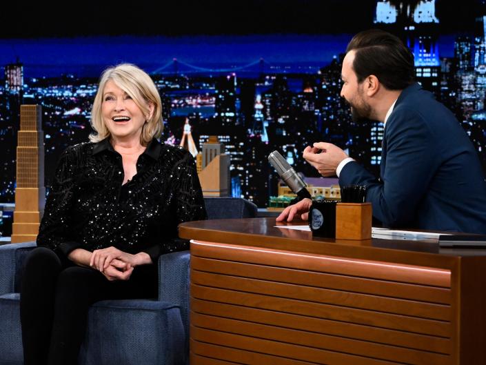 Martha Stewart during an interview with host Jimmy Fallon on Thursday, November 17, 2022.