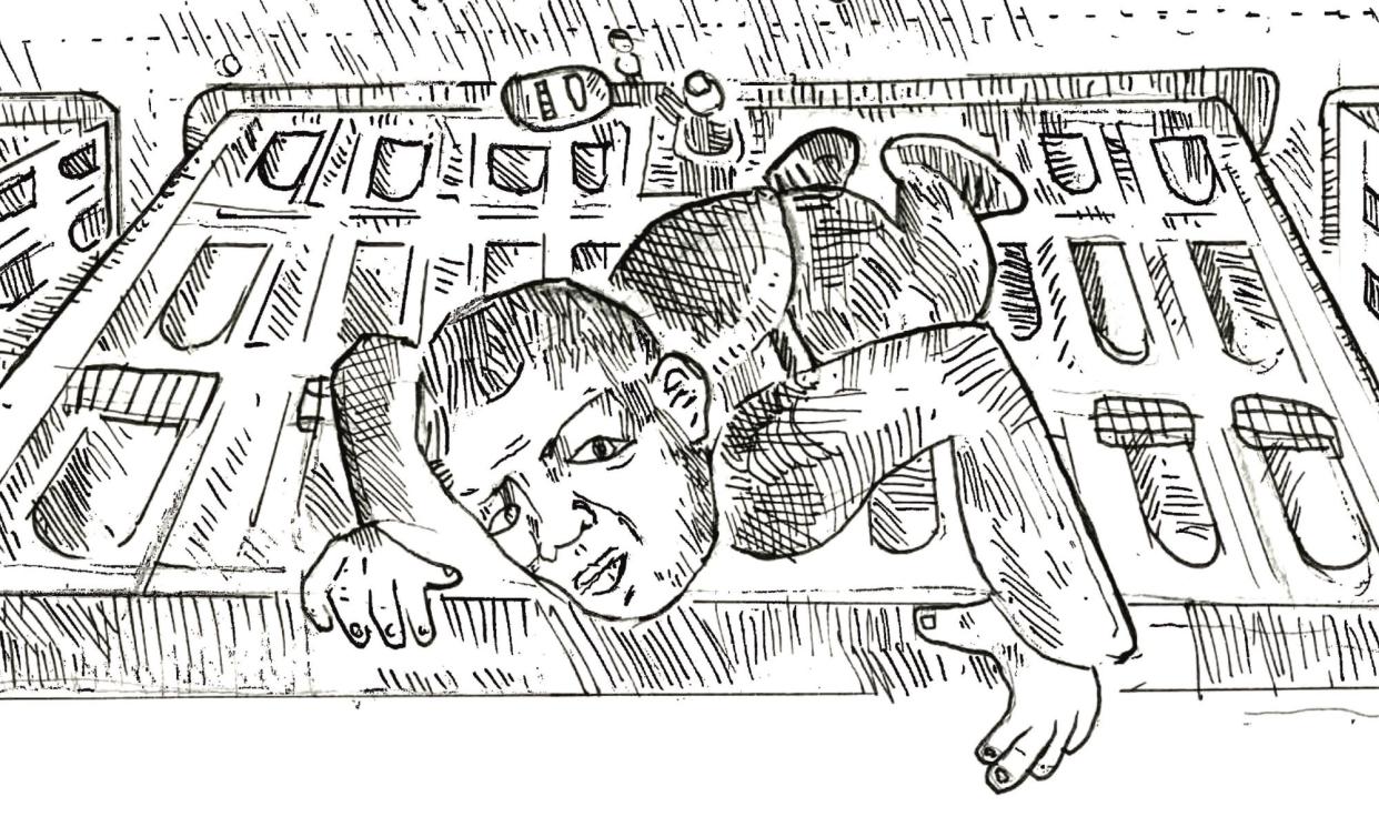 <span>‘About 80% of the time, they would catch me’ … a detail from one of Cockburn’s illustrations in Tale of Ahmed.</span><span>Photograph: Henry Cockburn</span>