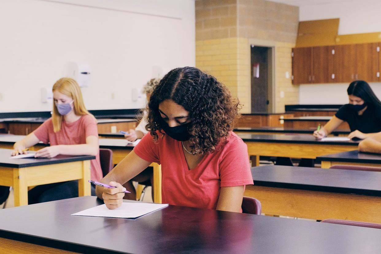 social distanced classroom