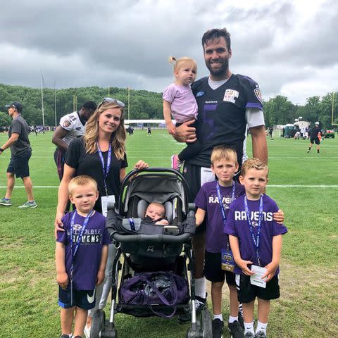 <p>Joe Flacco Instagram</p> Joe Flacco and his wife Dana Flacco with their kids.