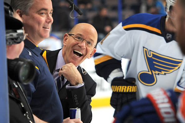  Darren Pang poses for a photo prior to the game between the Edmonton Oilers and the St. Louis Blues on February 28, 2015 at Rexall Place in Edmonton, Alberta, Canada. (Photo by Andy Devlin/NHLI via Getty Images)