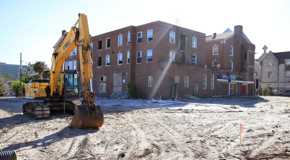 Construction is underway at the historic YWCA building, which will become part of The Lofts at Cathedral apartment community at Duval and Liberty streets in downtown Jacksonville.