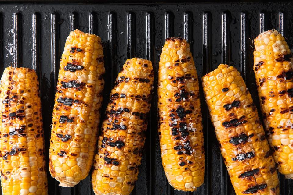 <p>This is our simplest, easiest recipe, but the flavor combo options are endless—check out the rest of our <a href="https://www.delish.com/cooking/g3413/grilled-corn-ideas/" rel="nofollow noopener" target="_blank" data-ylk="slk:grilled corn ideas;elm:context_link;itc:0;sec:content-canvas" class="link ">grilled corn ideas</a> too.</p><p>Get the <strong><a href="https://www.delish.com/cooking/recipe-ideas/a19637515/best-grilled-corn-on-the-cob-recipe/" rel="nofollow noopener" target="_blank" data-ylk="slk:Grilled Corn On The Cob recipe;elm:context_link;itc:0;sec:content-canvas" class="link ">Grilled Corn On The Cob recipe</a></strong>.</p>