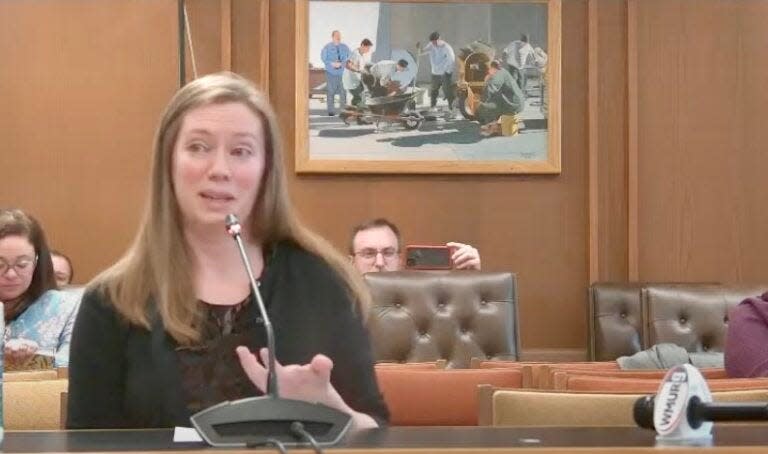 Dr. Samantha Swetter, associate medical director at New Hampshire Hospital, testifies in favor of HB 1711.