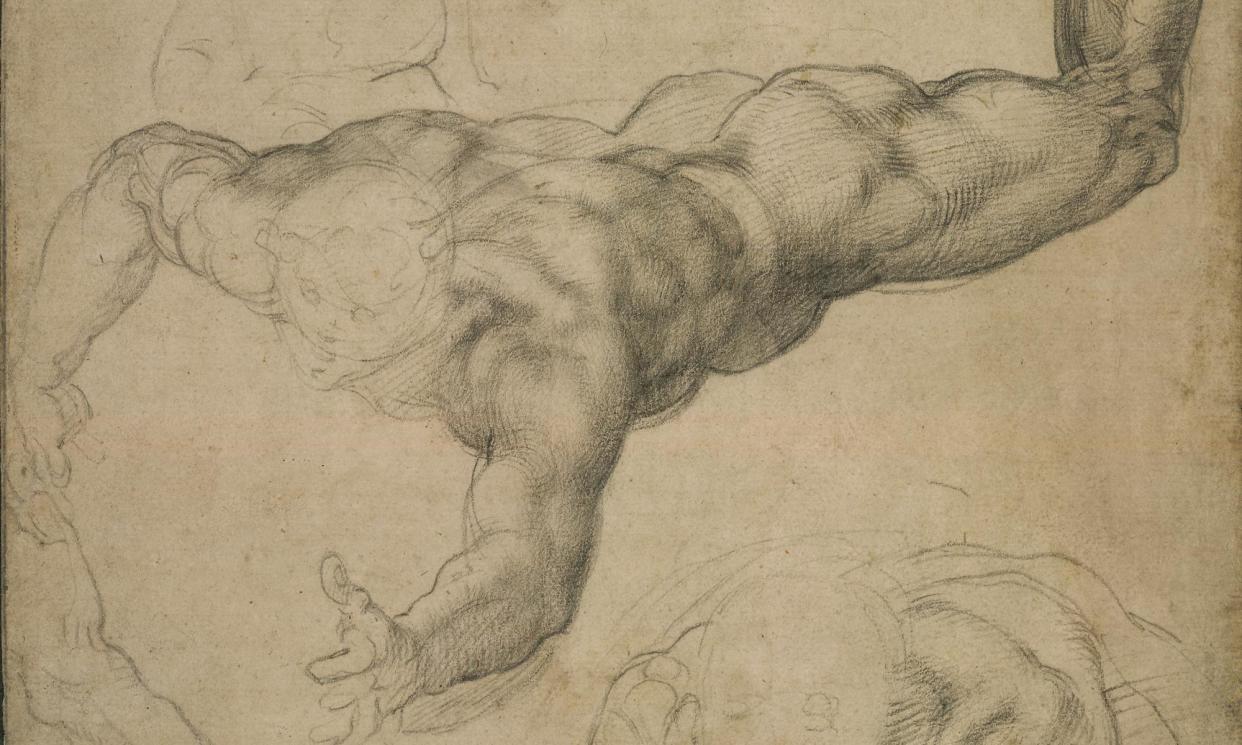 <span>An intensely personal masterpiece … detail from Michelangelo’s Angels (Last Judgment study).</span><span>Photograph: The Trustees of the British Museum</span>