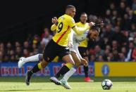 Britain Soccer Football - Watford v Sunderland - Premier League - Vicarage Road - 1/4/17 Watford's Etienne Capoue in action with Sunderland's Jason Denayer Reuters / Eddie Keogh Livepic