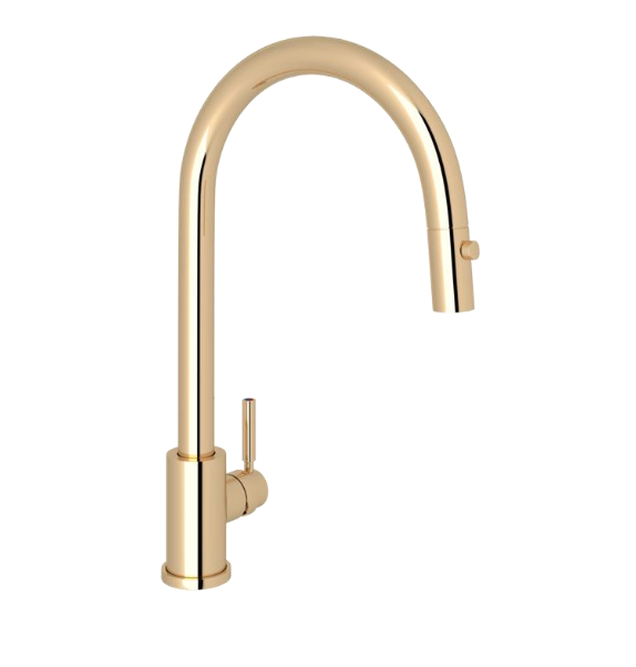 Perrin & Rowe Holborn pull-down faucet; from $1,096. perrinandrowe.com