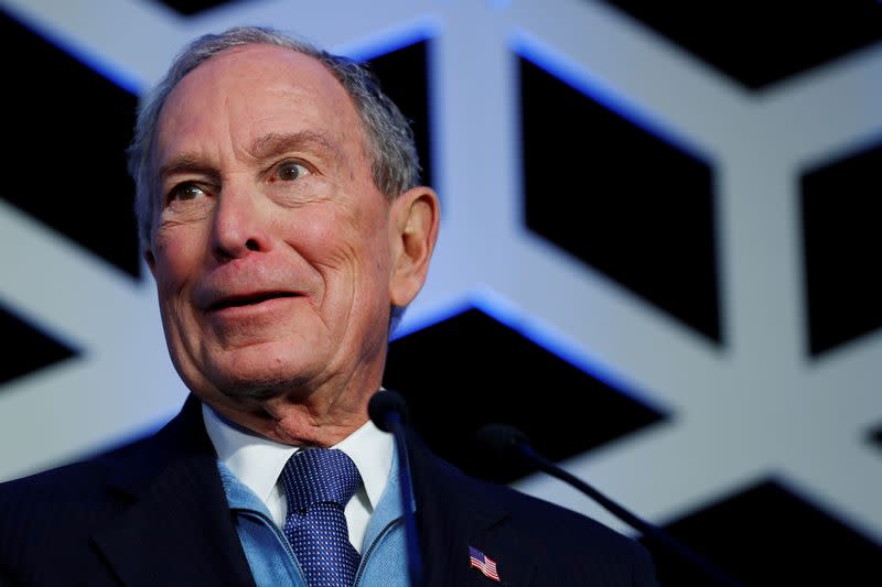 U.S. Democratic presidential candidate Michael Bloomberg speaks at a North Carolina Democratic Party event in Charlotte, North Carolina