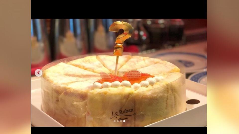蔡尚樺在IG分享好友送上的生日蛋糕。（圖／翻攝自＠ gladys.tsai IG）