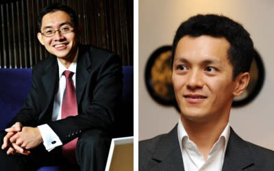 (Left to right) Research scientist Teo Yik Ying and youth leader Terence Chia are two of the five Singapore Youth Award winners for 2011. (National Youth Council photo)