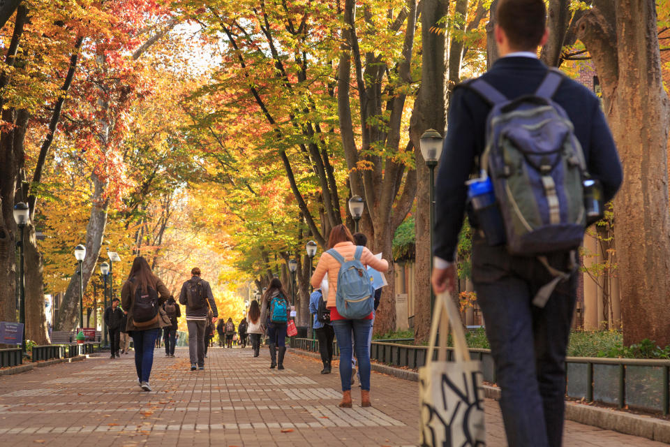 Students on campus