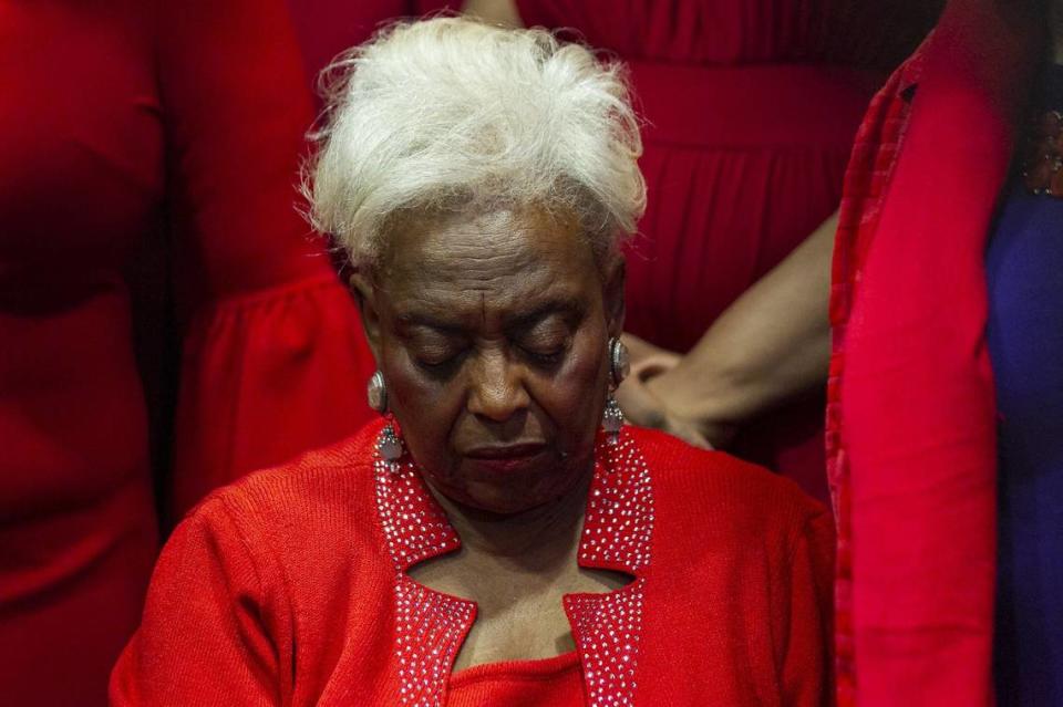 Former Broward elections supervisor, Brenda Snipes, attends a press conference about her suspension in Fort Lauderdale on Saturday, December 1, 2018.