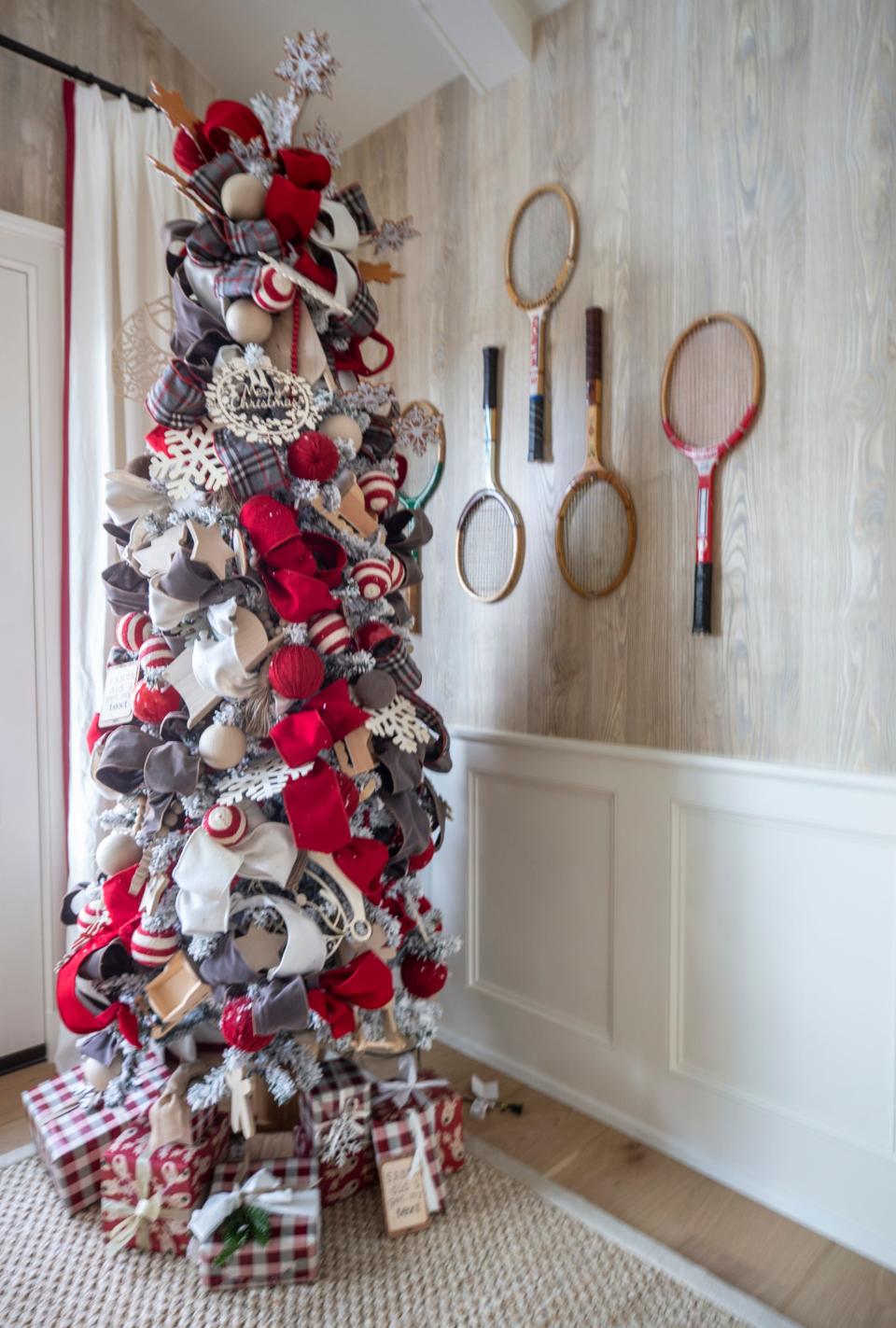 A Christmas tree in the second-story great room of the Louisville Southern Living Idea House, which is part of the Holiday Home Tour. Nov 15, 2021