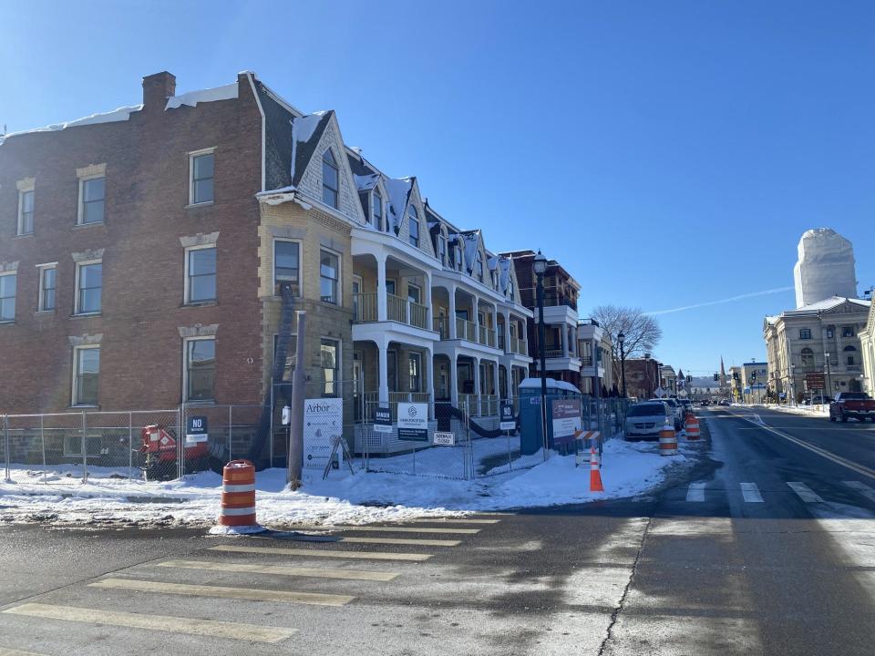 The Townhomes building at 416 E. Church St. is a former “row home” that consists of four connected buildings. It is being converted into affordable housing apartments.