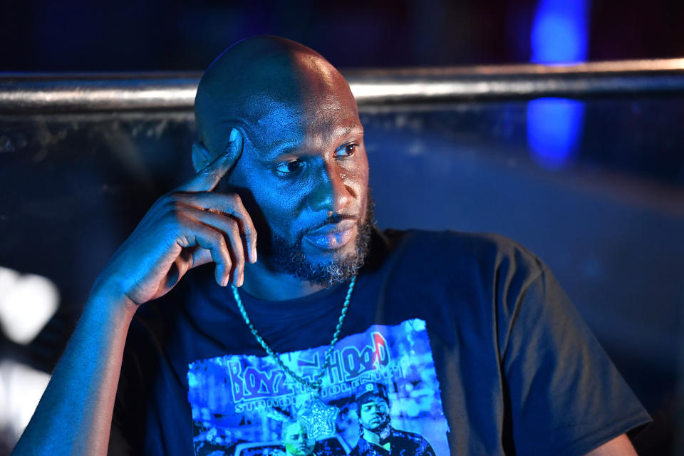 ATLANTA, GEORGIA - MAY 26:  Lamar Odom attends Shiggy vs Junebug Press Conference at Vivide on May 26, 2021 in Atlanta, Georgia. (Photo by Paras Griffin/Getty Images)