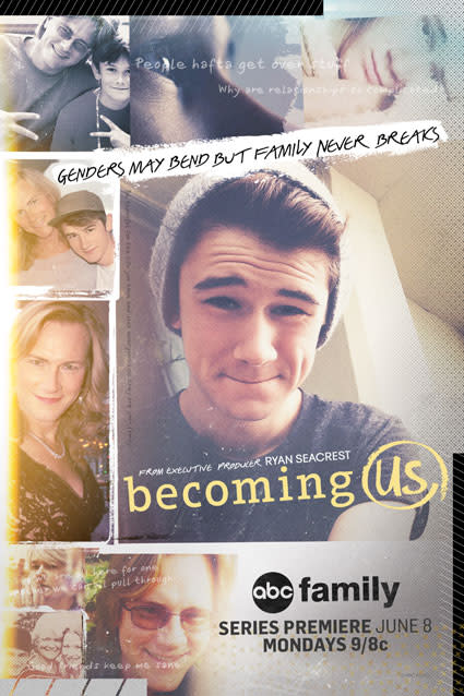 ABC Family is bringing viewers a truly inspiring new series. <em>Becoming Us</em>, which premieres Monday, June 8, is a docuseries centered on the life of 17-year-old <strong>Ben Lehwald </strong>of Evanston, Illinois, as his father Charlie transitions to become Carly. ETonline has your exclusive first look at the series' brand-new key art featuring the tag: "Genders may bend, but family never breaks." <strong> WATCH: Bruce Jenner's Emotional New Promo: 'How Does My Story End?' </strong> ABC Family <em>Becoming Us</em>, which is from <strong>Ryan Seacrest</strong> Productions, will take Ben's perspective as he watches his dad divorce his mom, Suzy, before undergoing gender reassignment surgery. As an added, and completely organic twist, the series will also focus on Ben's girlfriend, Danielle, whose dad is also transitioning into a woman. ABC Family Some are calling <em> Becoming Us</em> the "real-life" version of Amazon's Golden Globe-winning series <em>Transparent</em>, and that is only making us wish that its June premiere would get here even faster! <strong> <em>Becoming Us</em> premieres Monday, June 8 at 9 p.m. on ABC Family. </strong>