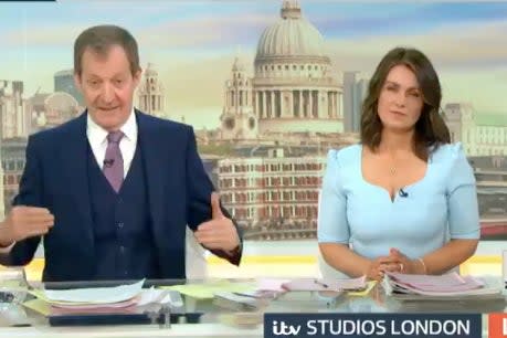 <p>Alistair Campbell presenting the show with Susanna Reid </p> (Good Morning Britain/Twitter)