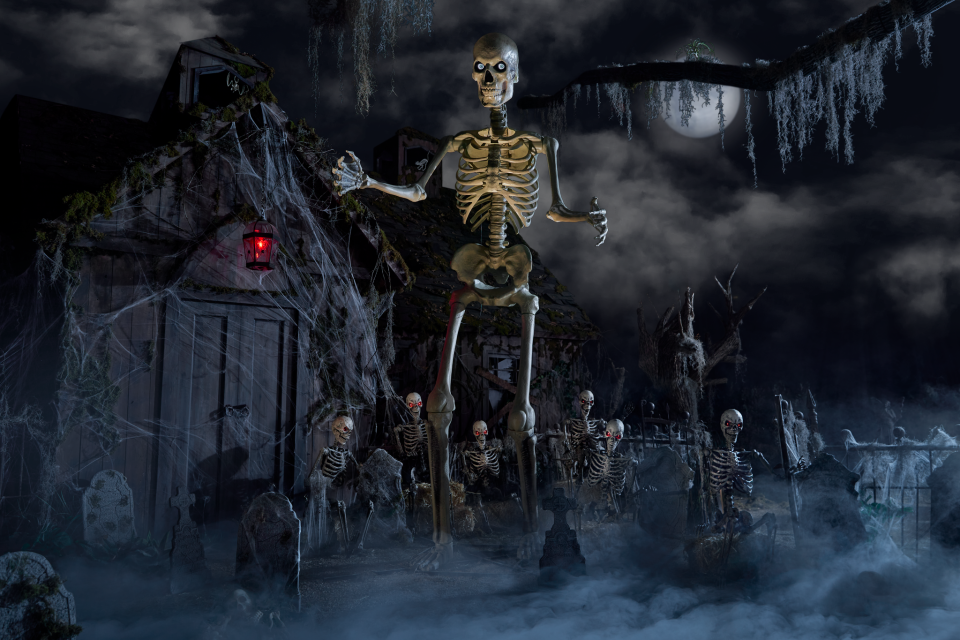 Home Depot's iconic 12-foot skeleton put the retailer on the Halloween map in years past.