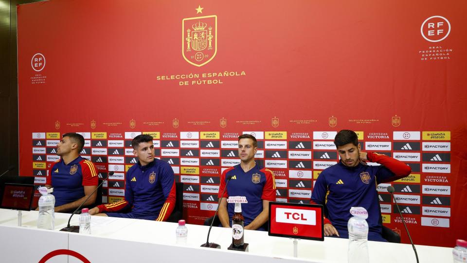 Rodri, Álvaro Morata, Cesar Azpilicueta y Marco Asensi