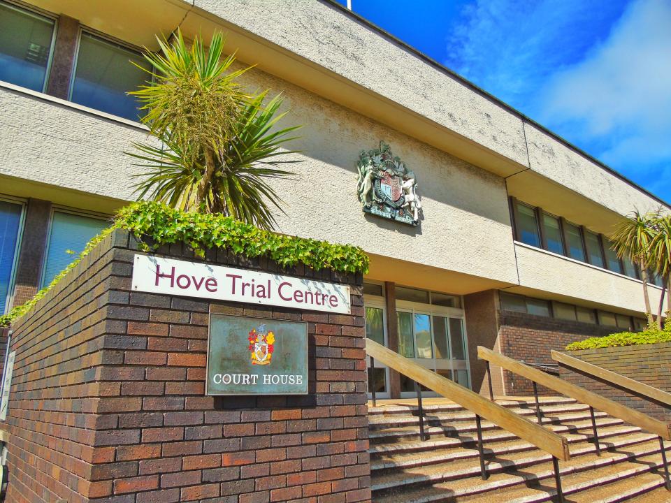 Hove , United Kingdom - July 3 , 2016 The Hove Trial Centre's Entrance 