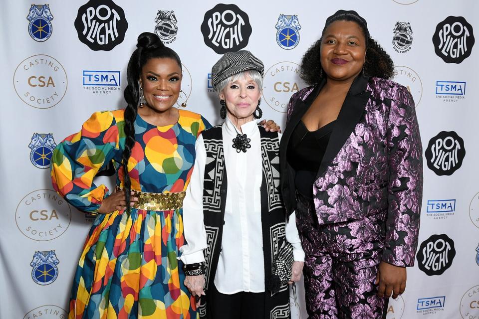 Yvette Nicole Brown, Rita Moreno and Casting Society President, Destiny Lilly attend the 38th Annual Artios Awards at The Beverly Hilton on March 09, 2023 in Beverly Hills, California.