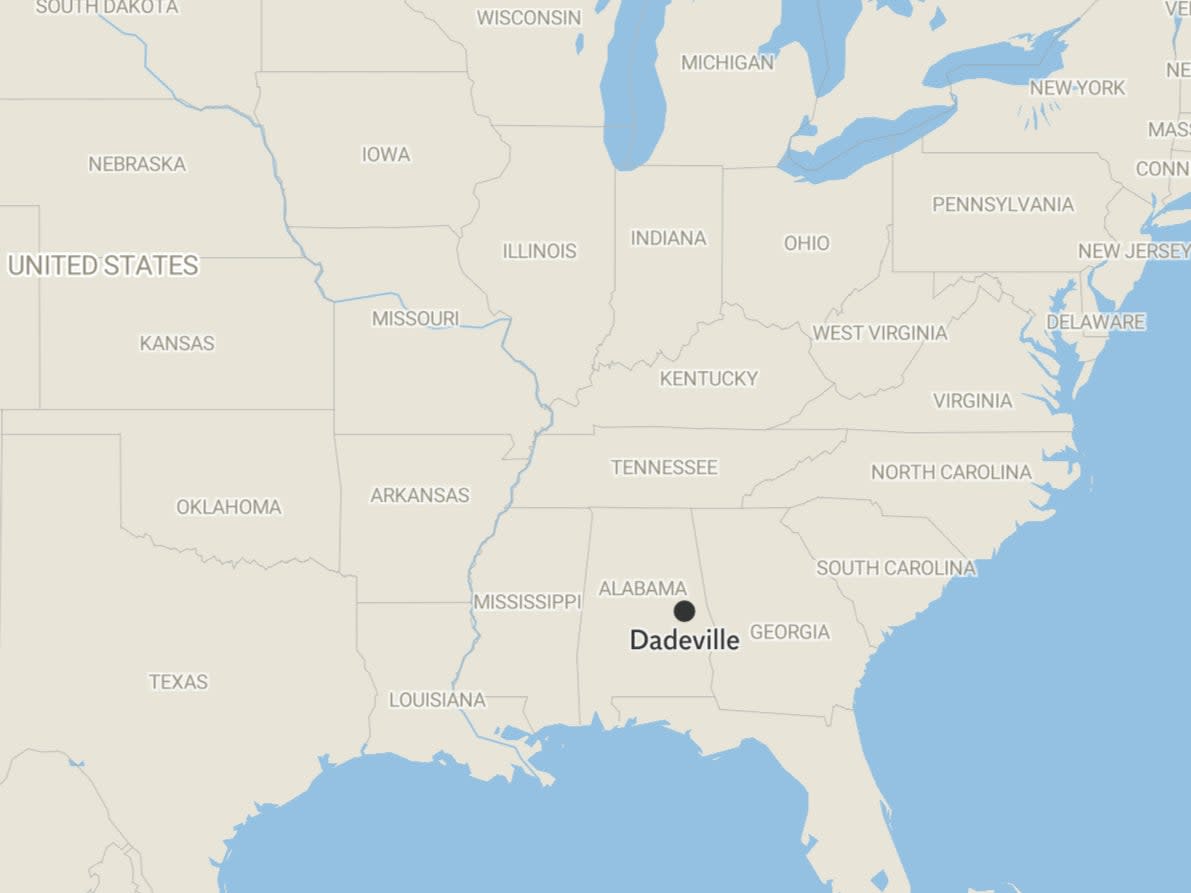 Mapped: Dadeville, Alabama (The Independent/Datawrapper)