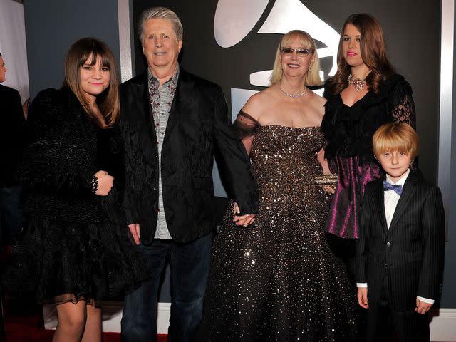 <p>Lester Cohen/WireImage</p> Brian Wilson, Melinda Ledbetter and children arrive at The 54th Annual GRAMMY Awards on February 12, 2012 in Los Angeles, California.