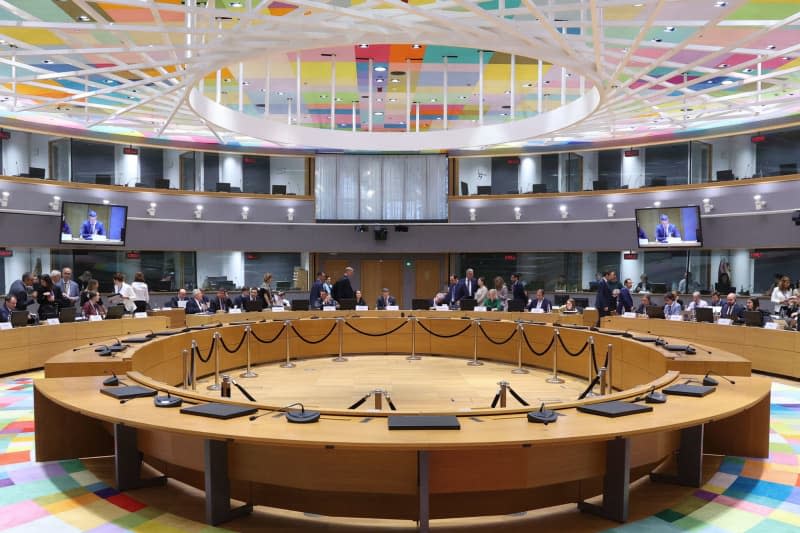 A general view of the meeting of EU agriculture ministers in Brussels. Sierakowski Frederic/EU Council/dpa