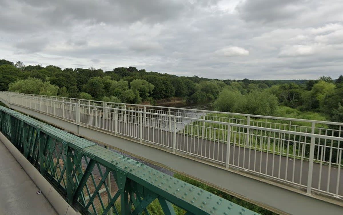 Northumbria Police said it was alerted to the youngsters going into the water near Ovingham Bridge, Northumberland, at around 3.30pm (Google Maps)