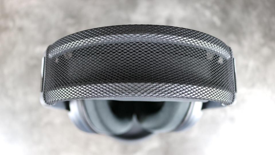 An overhead view of the Turtle Beach Atlas Air headset showing its mesh headband