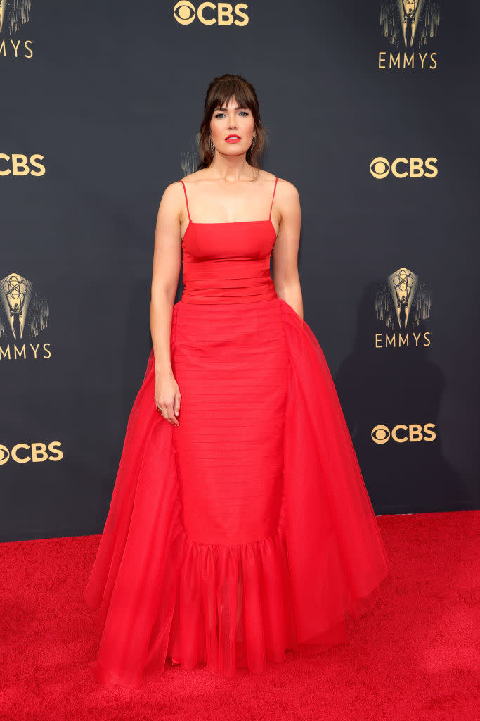 Mandy Moore attends the 73rd Primetime Emmy Awards on Sept. 19 at L.A. LIVE in Los Angeles. (Photo: Rich Fury/Getty Images)
