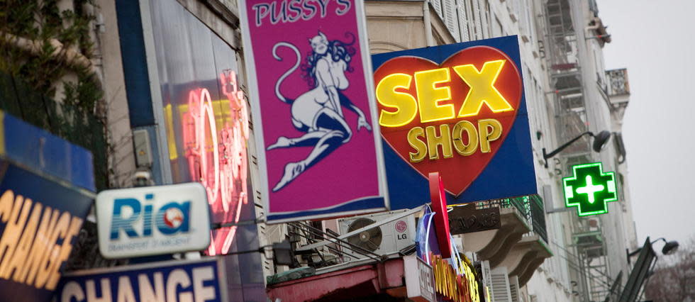 Des enseignes de sex-shops, à Paris. (Photo d'illustration)
