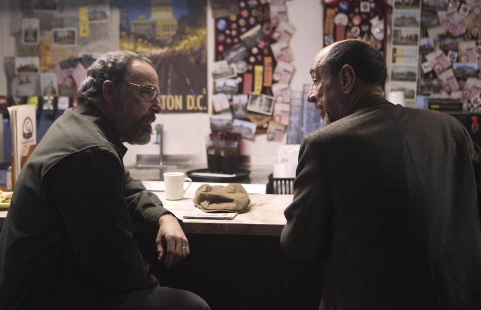 Mandy Patinkin as Saul Berenson and F. Murray Abraham as Dar Adal in the "Homeland" Season 2 episode, "Broken Hearts."