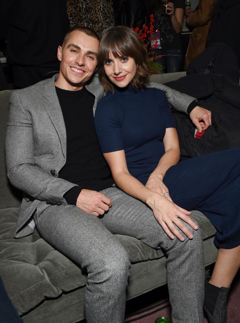 Dave Franco and Alison Brie get cozy in Park City, Utah, in January 2017. The couple married two months later.