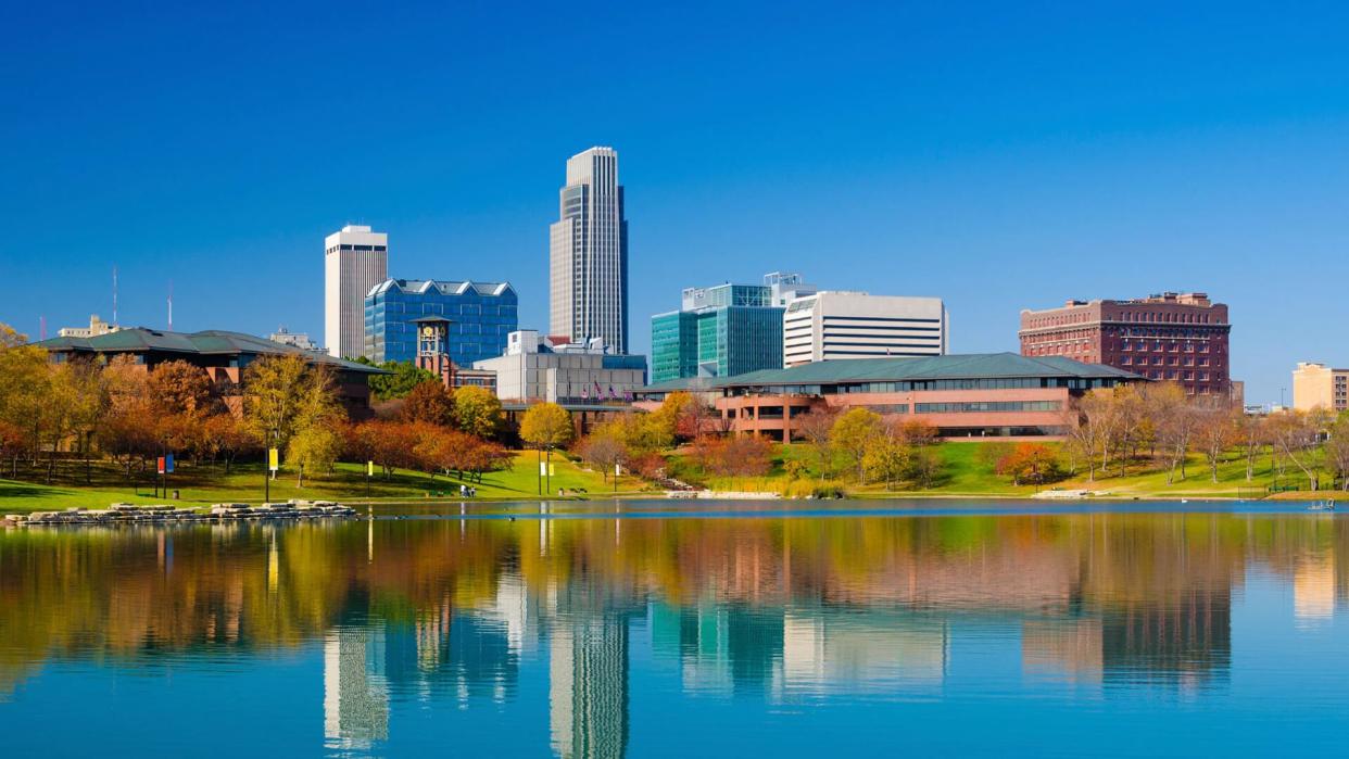 Omaha, Nebraska, Urban Skyline, City, Midwest USA.