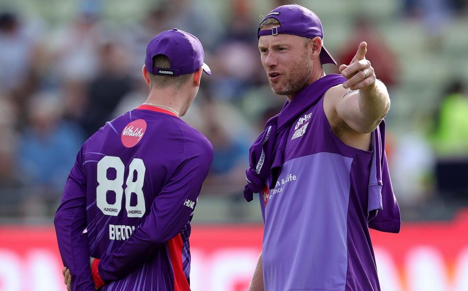 Andrew Flintoff coaching Northern Superchargers