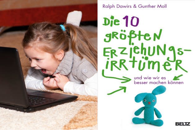 Computer sind nicht nur Risiko, sondern auch Chance (l.); Prof. Dawirs Buch der Erziehungsirrtümer (r.)