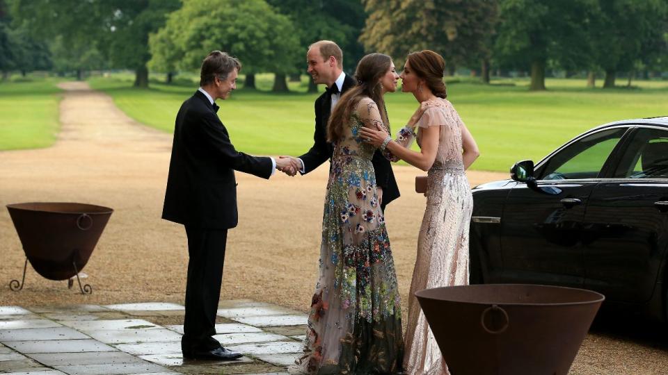 HRH Prince William and Catherine, Princess of Wales, David Cholmondeley, Marquess of Cholmondeley and Rose Cholmondeley, the Marchioness of Cholmondeley. Stephen Pond/Getty Images.