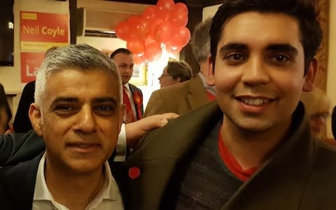 Aman Thakar with Sadiq Khan - Credit: Facebook