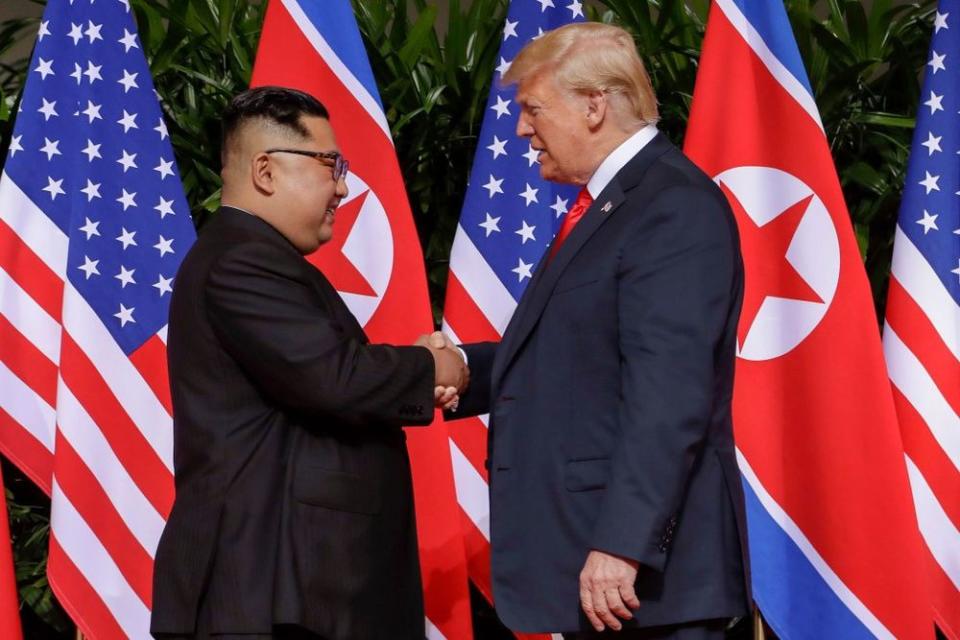 Kim Jong Un and President Donald Trump