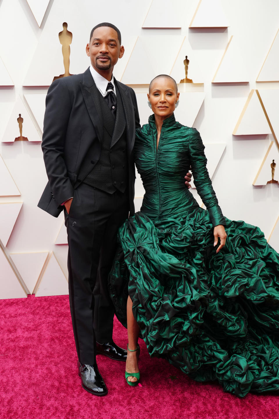 Will Smith and Jada Pinkett Smith attend the 94th Annual Academy Awards at Hollywood and Highland on March 27, 2022 in Hollywood, California. (FilmMagic/Getty Images))