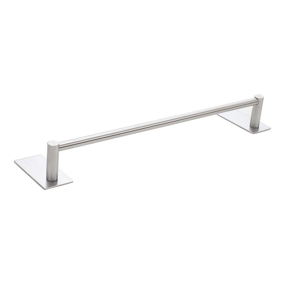 9) Adhesive 16-Inch Bathroom Towel Bar