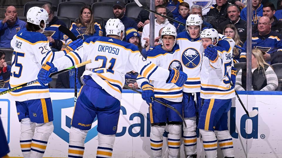 The Buffalo Sabres, propelled by young stars like Tage Thompson and Rasmus Dahlin, are heading towards their first playoff appearance since 2011. (Getty Images)